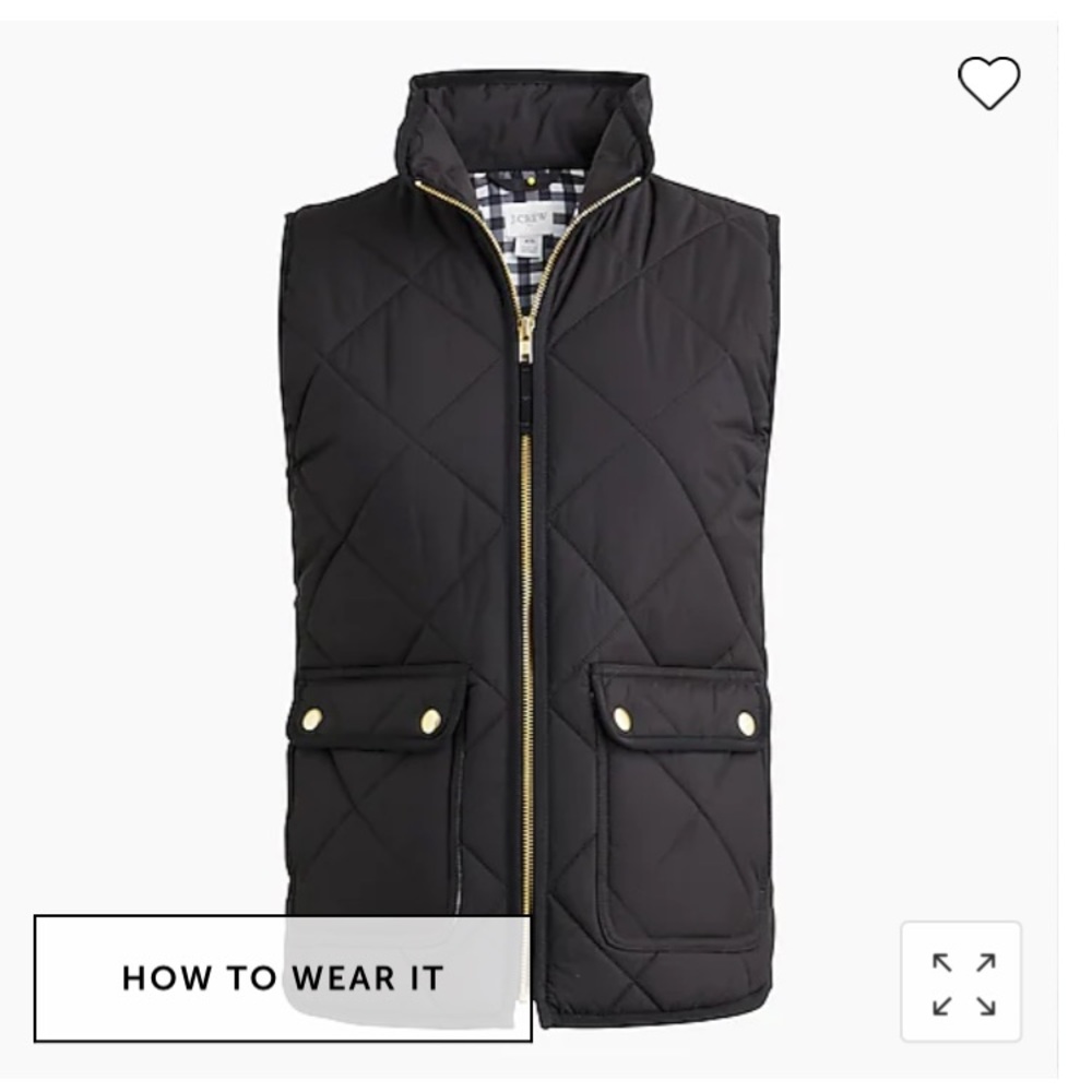 J crew Puffer vest with snap pockets